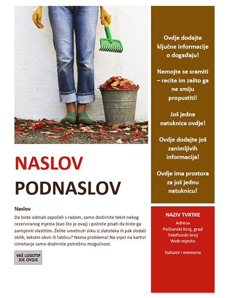 Letak za sezonski događaj (jesen) Letak za sezonski događaj (jesen)