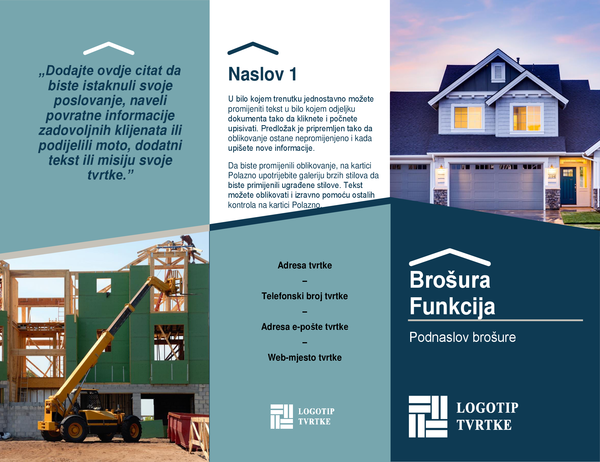 Brošura za građevinare Brošura za građevinare
