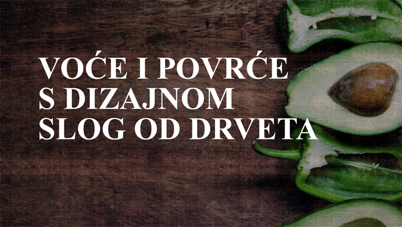 Voće i povrće s dizajnom Slog od drveta Voće i povrće s dizajnom Slog od drveta