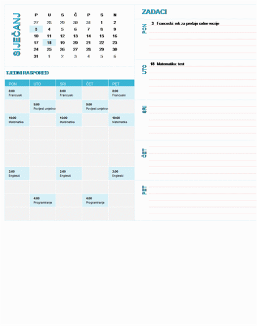 Studentski kalendar s planerom po tjednima (godina se postavlja, od ponedjeljka do nedjelje) Studentski kalendar s planerom po tjednima (godina se postavlja, od ponedjeljka do nedjelje)