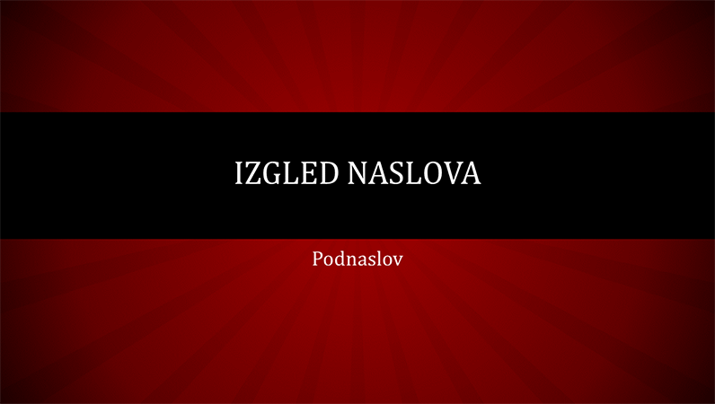 Prezentacija s crvenim radijalnim crtama (široki zaslon) Prezentacija s crvenim radijalnim crtama (široki zaslon)