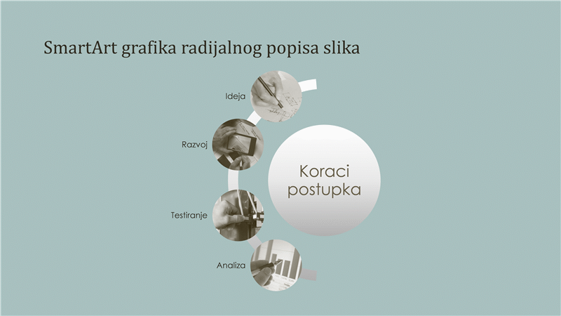 SmartArt grafika procesa s radijalnim popisom slika (široki zaslon) SmartArt grafika procesa s radijalnim popisom slika (široki zaslon)