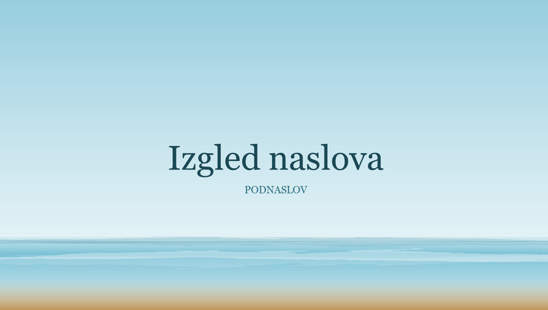Prezentacija sa slikom oceana (široki zaslon) Prezentacija sa slikom oceana (široki zaslon)