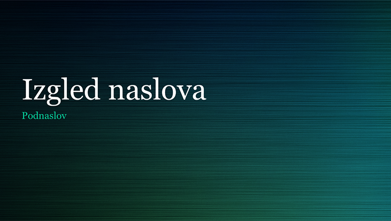 Prezentacija s motivom zelenog brušenog metala (za široke zaslone)