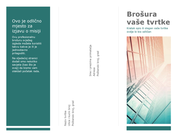 Brošura s tri preklopa (plava) Brošura s tri preklopa (plava)