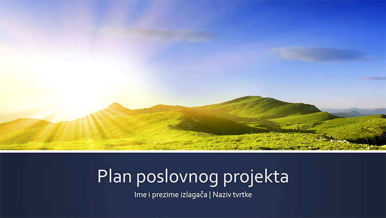 Poslovna prezentacija plana projekta (za široki zaslon) Poslovna prezentacija plana projekta (za široki zaslon)