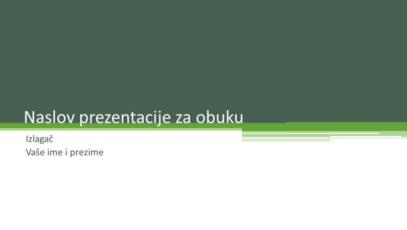Prezentacija za obuku