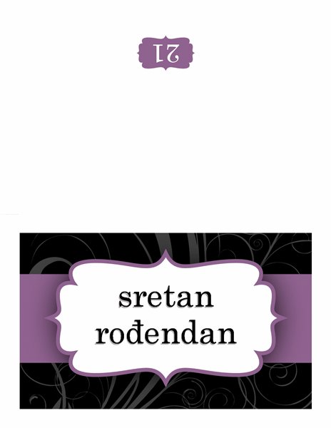 Rođendanska čestitka (ljubičasta vrpca) Rođendanska čestitka (ljubičasta vrpca)