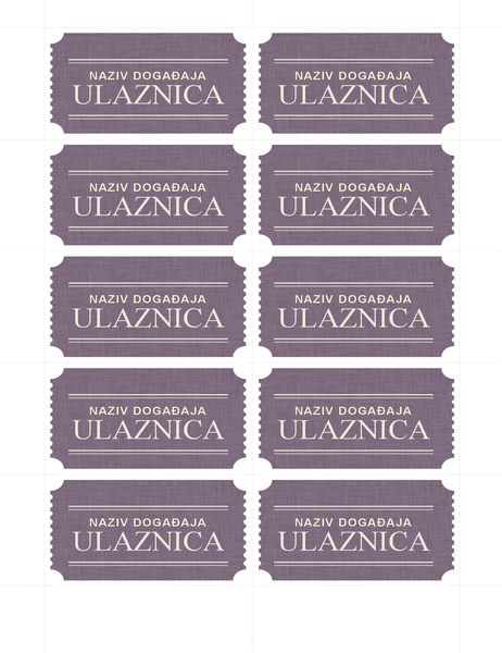 Jednostavne ulaznice Jednostavne ulaznice
