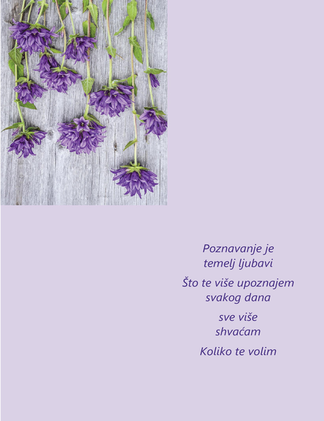 Čestitka za Valentinovo sa stihovima (presavija se dvaput) Čestitka za Valentinovo sa stihovima (presavija se dvaput)