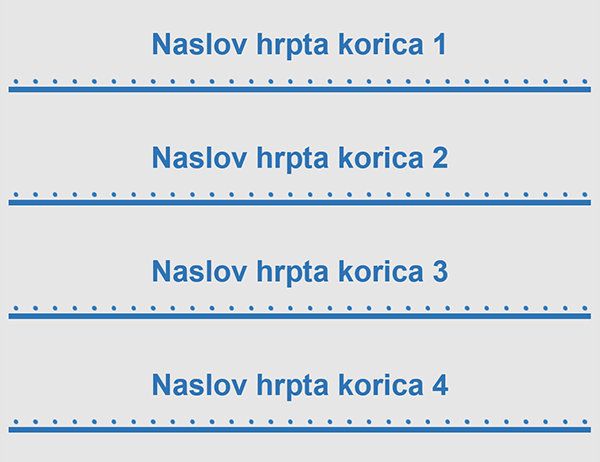 Naljepnice za hrbat korica od 2 inča (4 po stranici) Naljepnice za hrbat korica od 2 inča (4 po stranici)