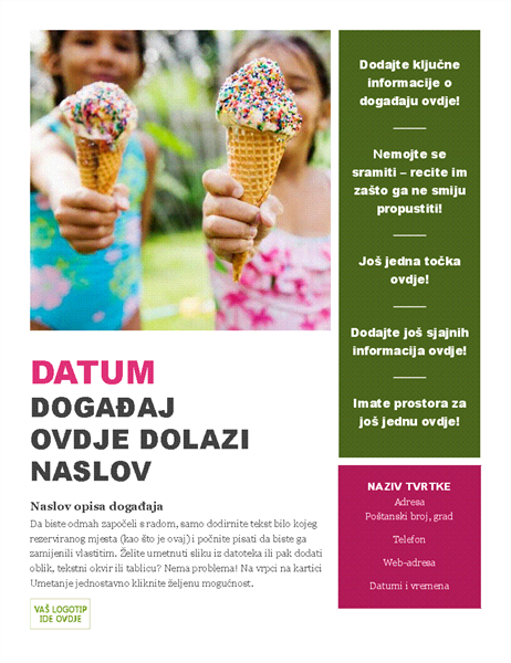 Letak za sezonski događaj Letak za sezonski događaj