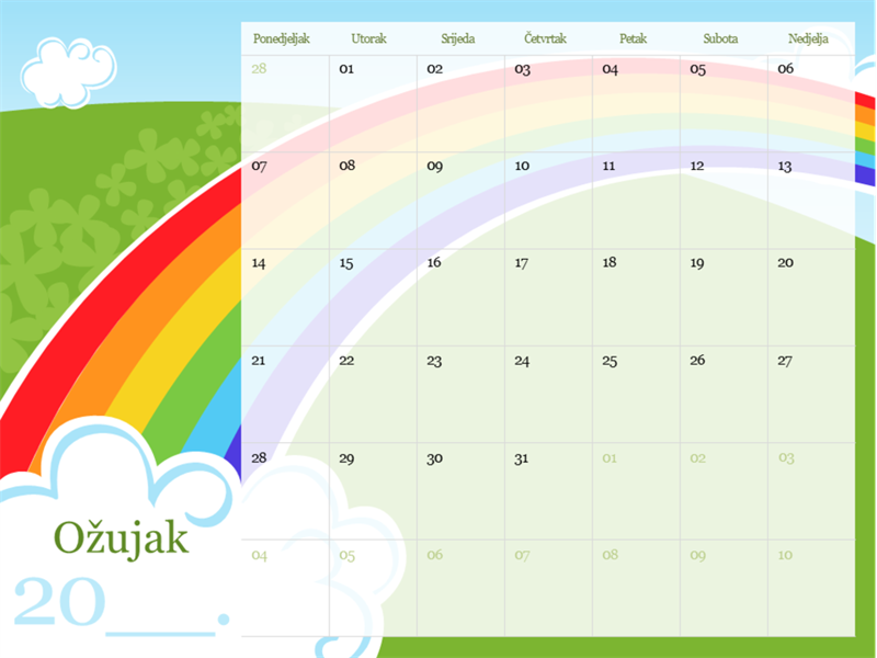 Ilustrirani sezonski kalendar za 2018. (od pon. do ned.) Ilustrirani sezonski kalendar za 2018. (od pon. do ned.)