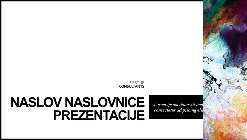 Minimalistička prezentacija u boji Minimalistička prezentacija u boji