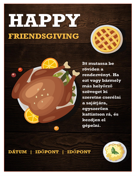 Friendsgiving (Hálaadás barátokkal) szórólap Friendsgiving (Hálaadás barátokkal) szórólap