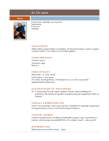 Fényképes önéletrajz (Medián téma) Fényképes önéletrajz (Medián téma)