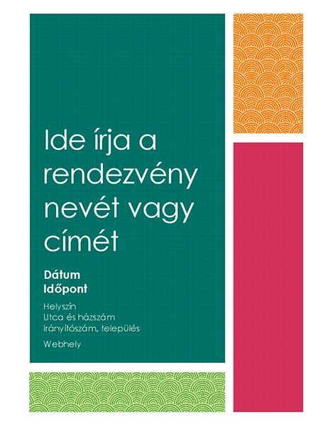 Színes téglalapos szórólap Színes téglalapos szórólap