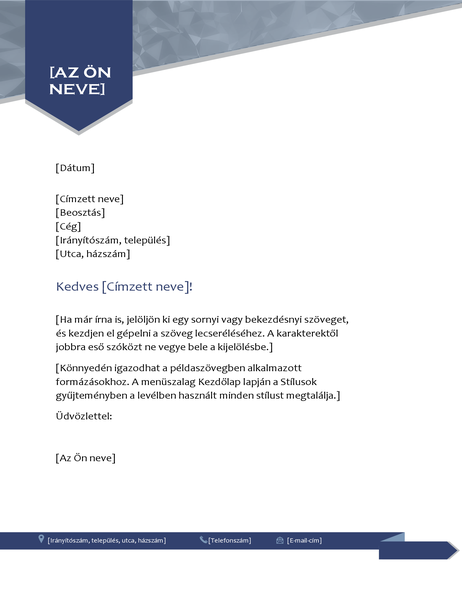 Nyíl levélfejléc Nyíl levélfejléc