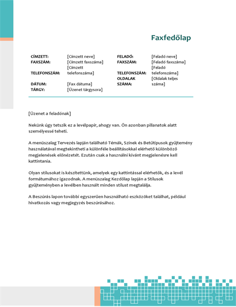Minimalista technológia faxfedőlap Minimalista technológia faxfedőlap