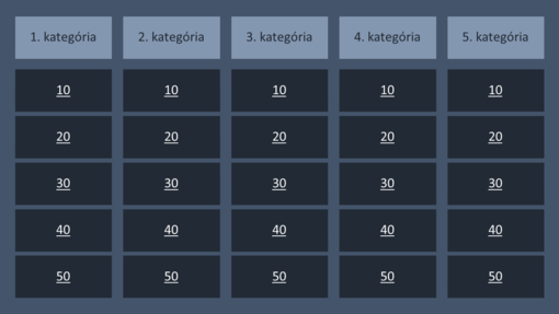 Kvízjáték (kérdések és válaszok, szélesvásznú) Kvízjáték (kérdések és válaszok, szélesvásznú)
