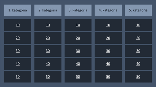 Kvízjáték (kérdések és válaszok, szélesvásznú)