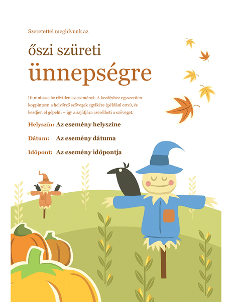 Őszi szórólap Őszi szórólap