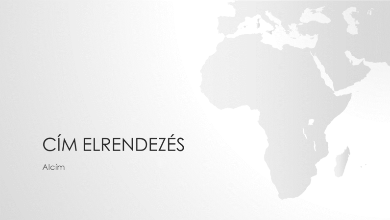 Világtérképek sorozat, Afrikát ábrázoló bemutató (szélesvásznú)