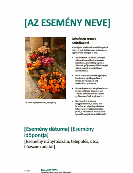 Vállalati szórólap Vállalati szórólap