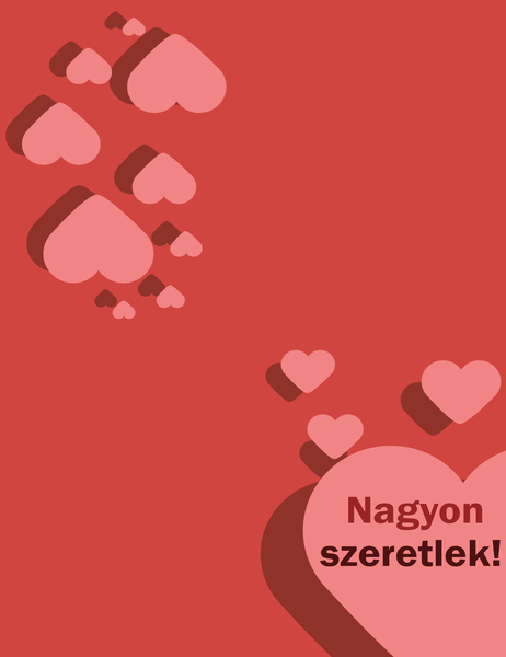 Nagyon szeretlek kártya (négyrét hajtva) Nagyon szeretlek kártya (négyrét hajtva)