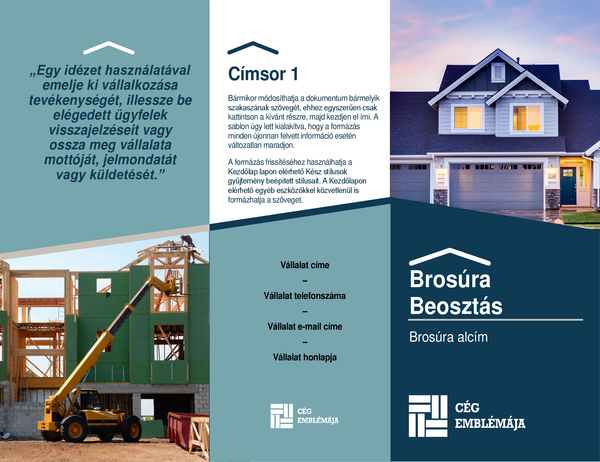 Kivitelezői brosúra Kivitelezői brosúra