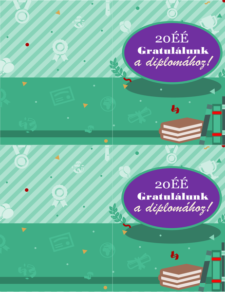 Diplomához gratuláló kártya (laponként 2) Diplomához gratuláló kártya (laponként 2)