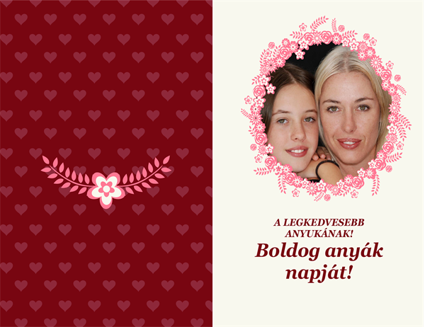 Virágszegélyes anyák napi képeslap Virágszegélyes anyák napi képeslap