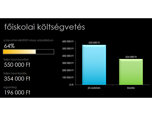 Saját főiskolai költségvetés Saját főiskolai költségvetés