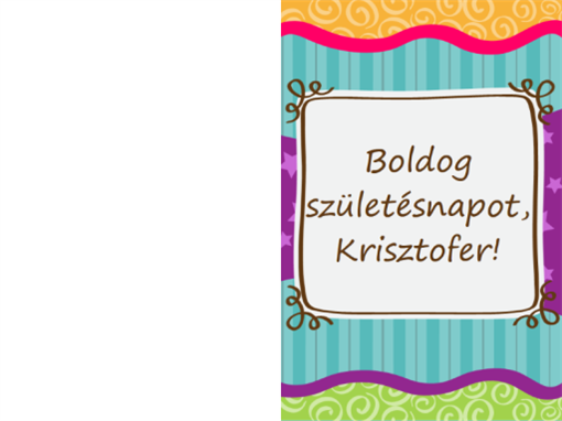 Születésnapi kártya csillagokkal és csíkokkal (gyerekeknek, félbe hajtott) Születésnapi kártya csillagokkal és csíkokkal (gyerekeknek, félbe hajtott)