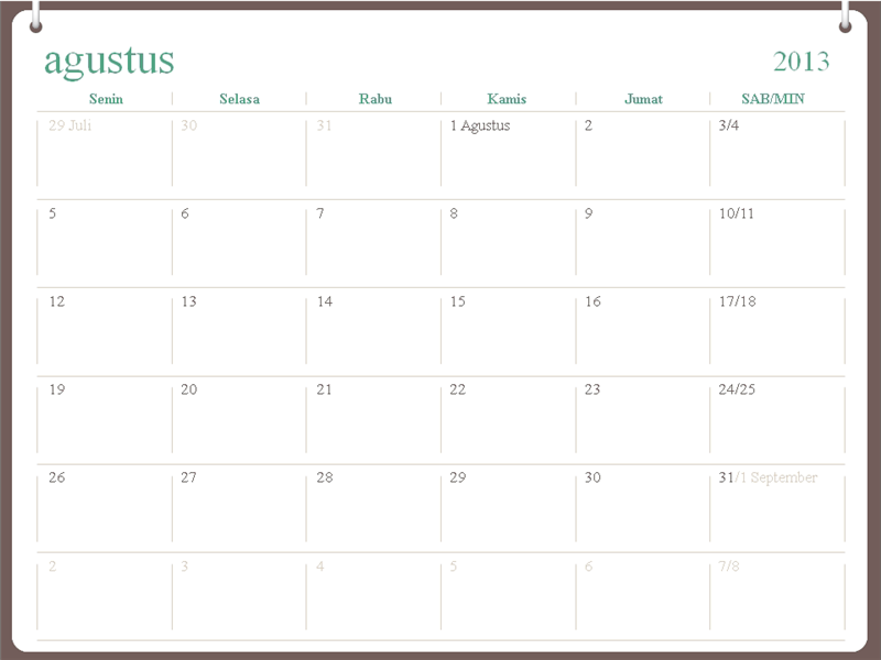 Kalender akademis 2013-2014 (Agustus) Kalender akademis 2013-2014 (Agustus)