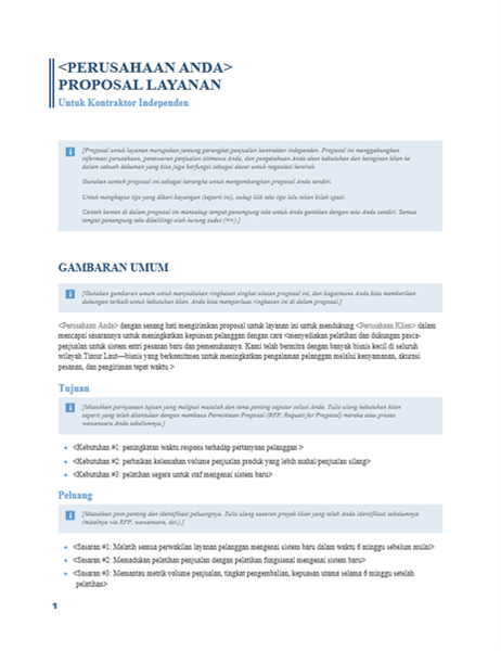 Proposal layanan Proposal layanan