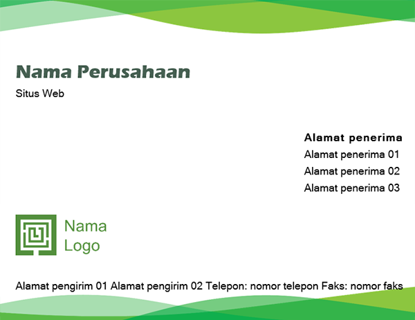 Amplop (desain Gelombang Hijau) Amplop (desain Gelombang Hijau)