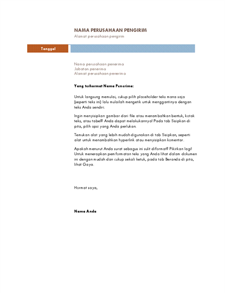 Surat bisnis (tema Median) Surat bisnis (tema Median)