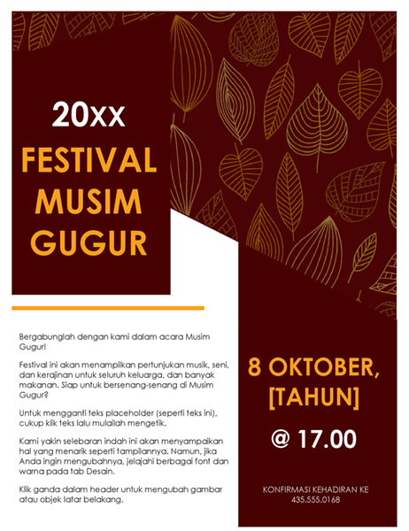 Selebaran festival musim gugur Selebaran festival musim gugur