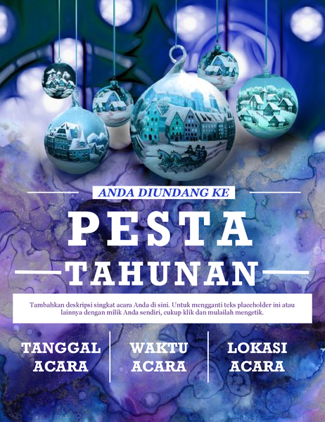 Selebaran pesta musim dingin yang elegan Selebaran pesta musim dingin yang elegan