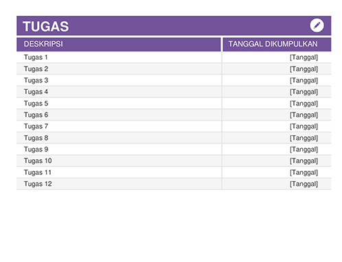 Perencana tugas siswa Perencana tugas siswa