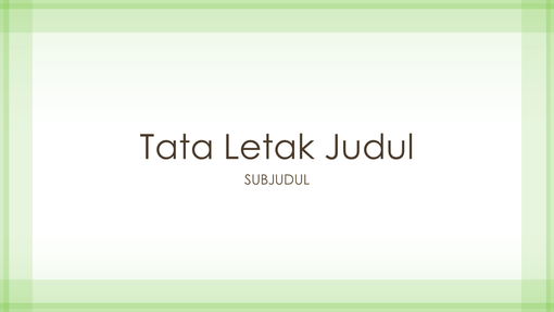 Presentasi desain batas hijau tipis (layar lebar) Presentasi desain batas hijau tipis (layar lebar)