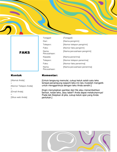 Sampul faks pusaran warna Sampul faks pusaran warna