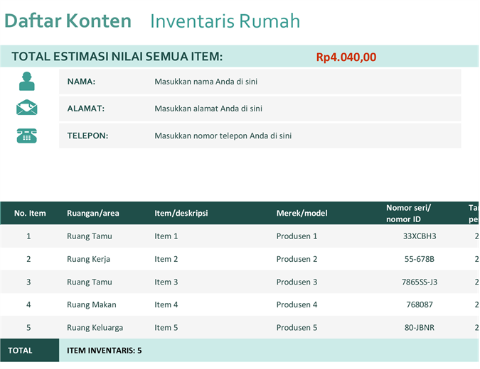 Laporan penjualan harian - Office Templates