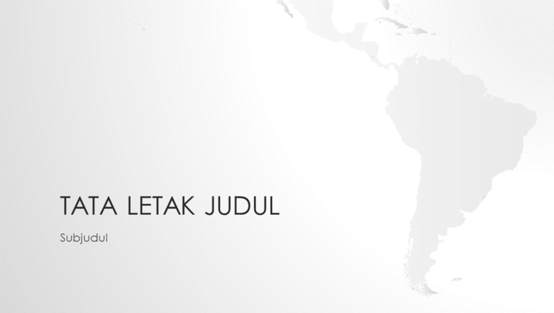 Seri peta dunia, presentasi benua Amerika Selatan (layar lebar) Seri peta dunia, presentasi benua Amerika Selatan (layar lebar)