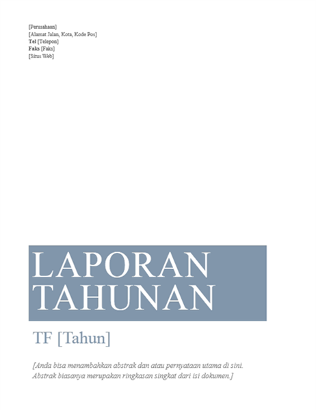 Laporan tahunan Laporan tahunan