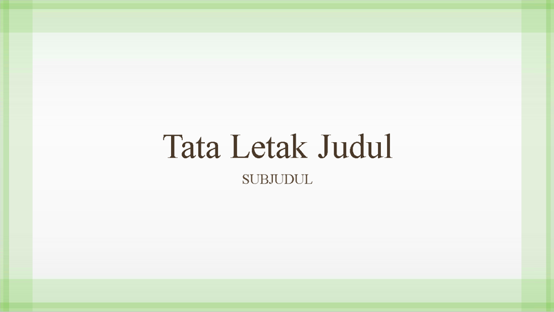 Presentasi desain batas hijau cerah (layar lebar) Presentasi desain batas hijau cerah (layar lebar)