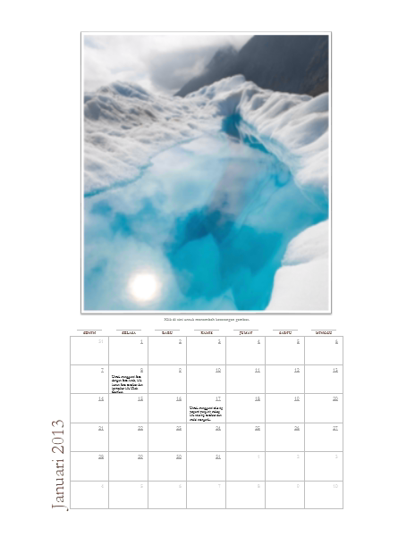 Kalender foto bulanan tahun 2013 (S-M) Kalender foto bulanan tahun 2013 (S-M)