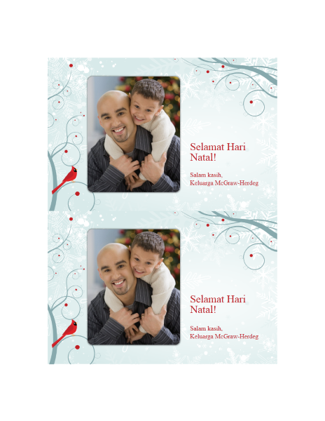 Kartu foto hari raya (desain serpihan salju) Kartu foto hari raya (desain serpihan salju)