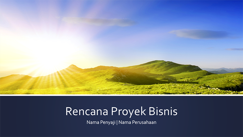 Presentasi rencana proyek bisnis (layar lebar)